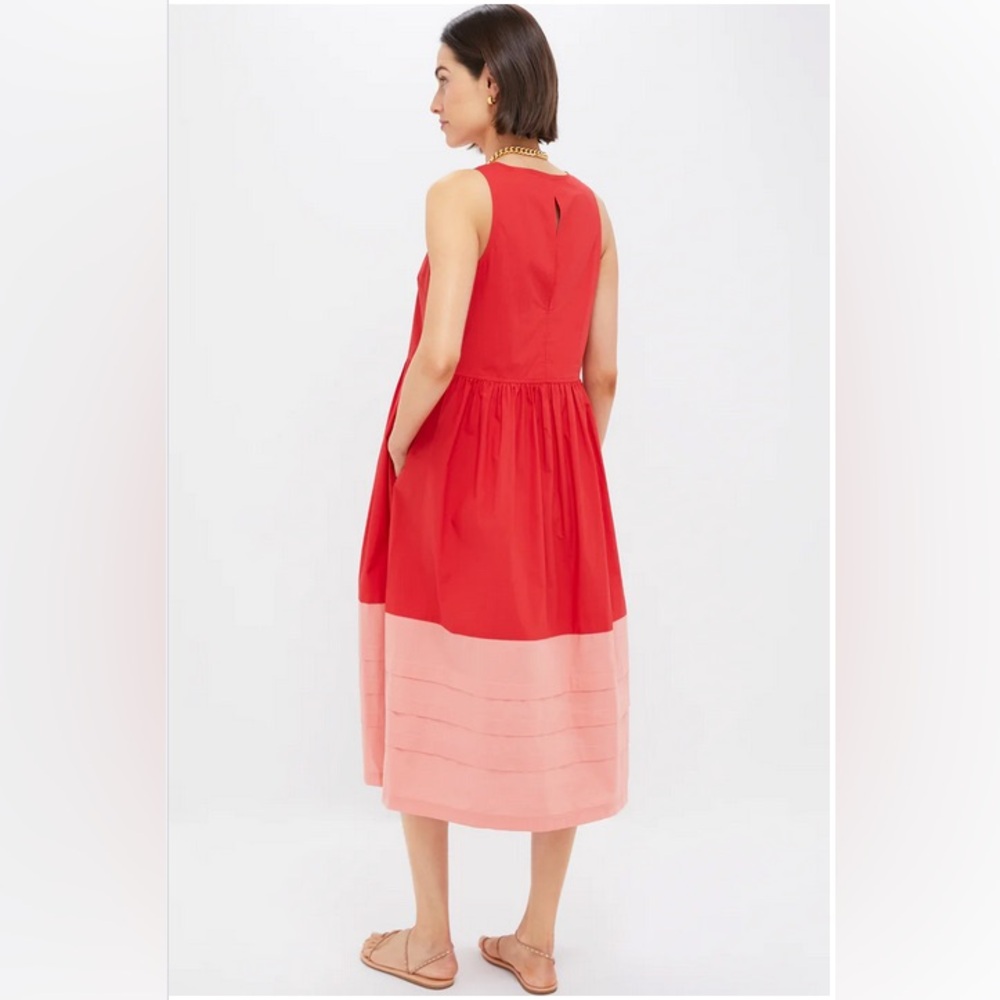 Tuckernuck Poppy and Coral Colorblock Cotton Elsie Dress XXL EUC - Picture 3 of 7